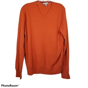 Orange Gap Cashmere Long Sleeve V-Neck Sweater